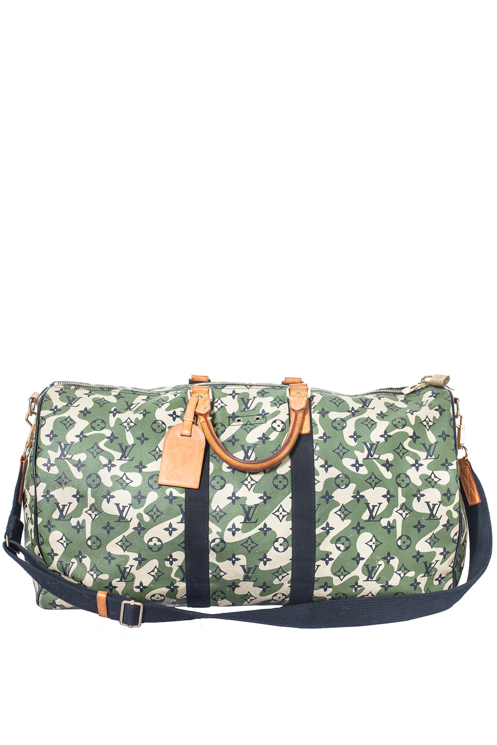 Louis Vuitton Takashi Murakami Keepall 55 Rare Camo Duffle Bag