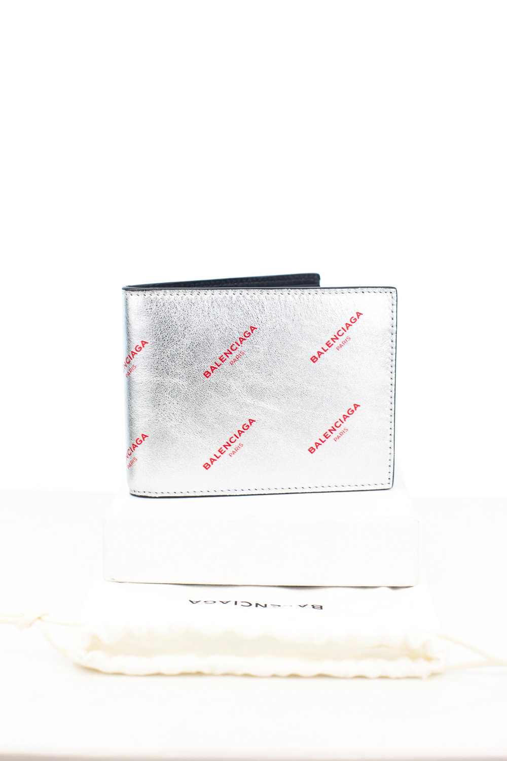 All Over Logo Print Leather Wallet