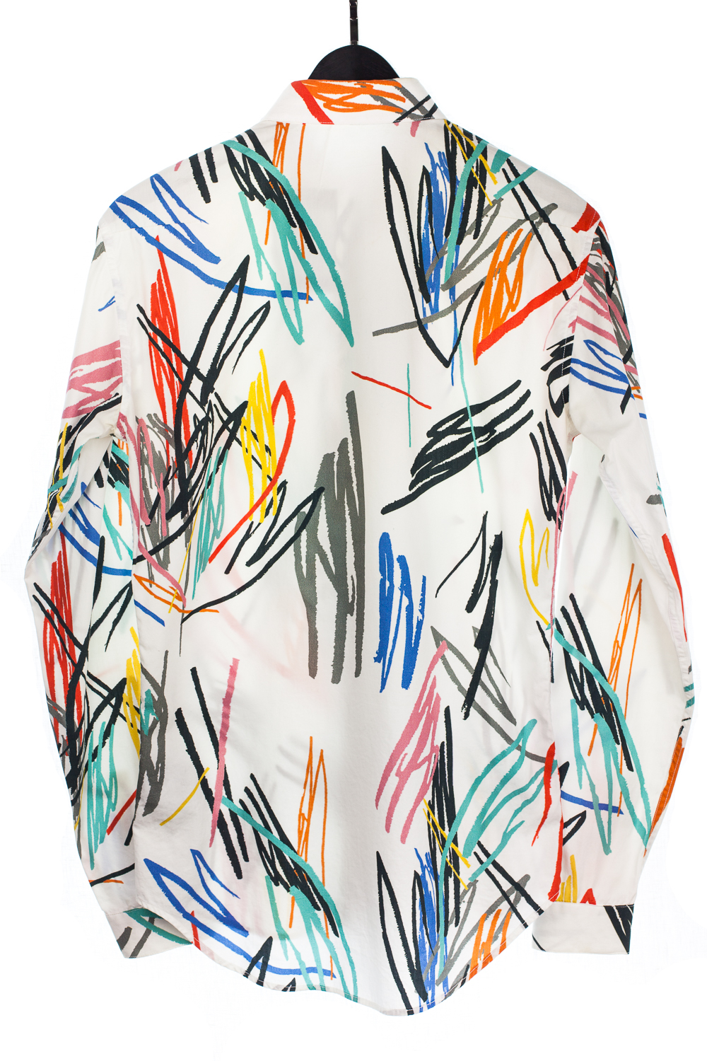 SS15 Runway Graffiti Scribble Print Button Up
