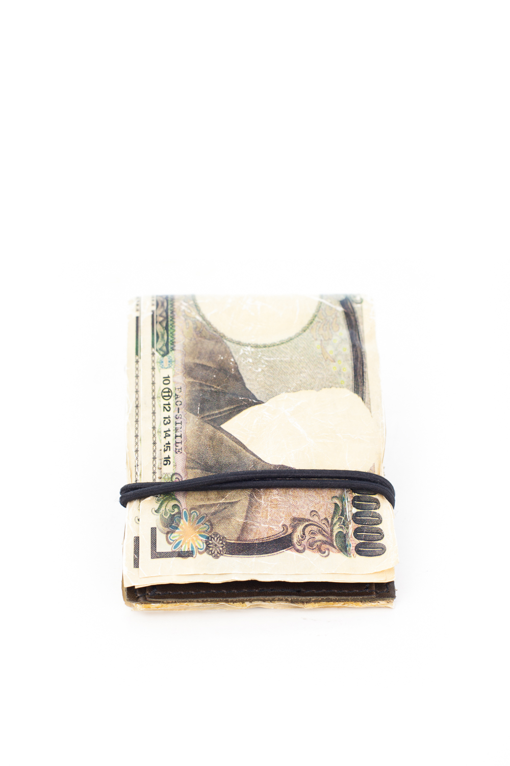 08 "Yen Bills" Elastic Band Bifold Key Wallet