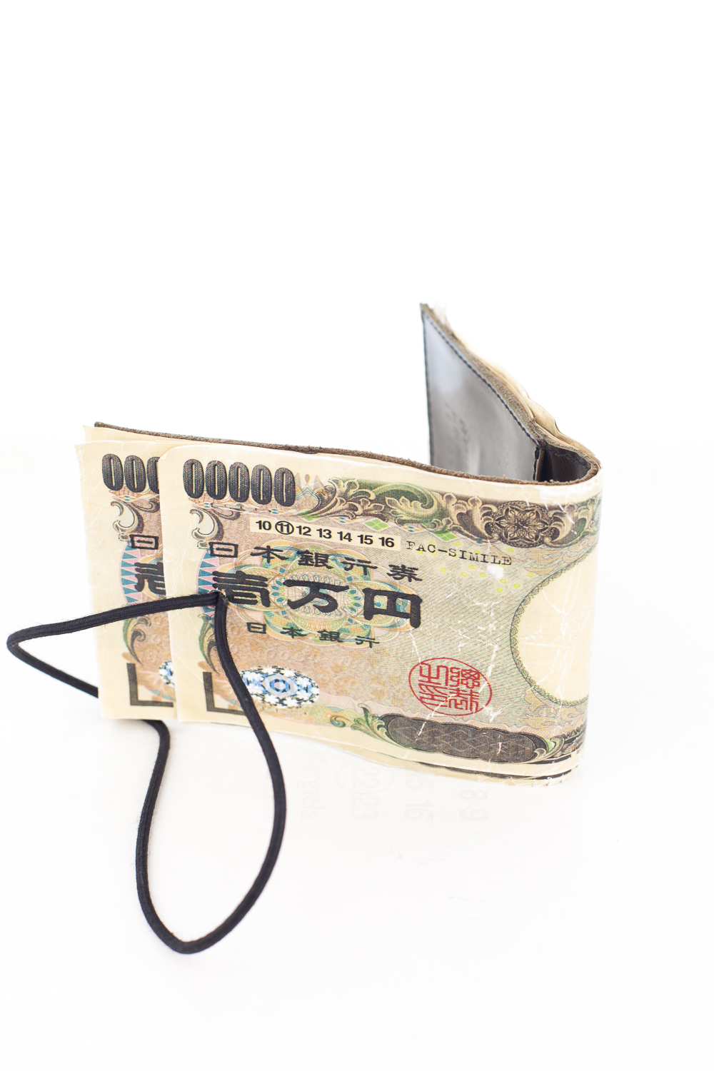 08 "Yen Bills" Elastic Band Bifold Key Wallet