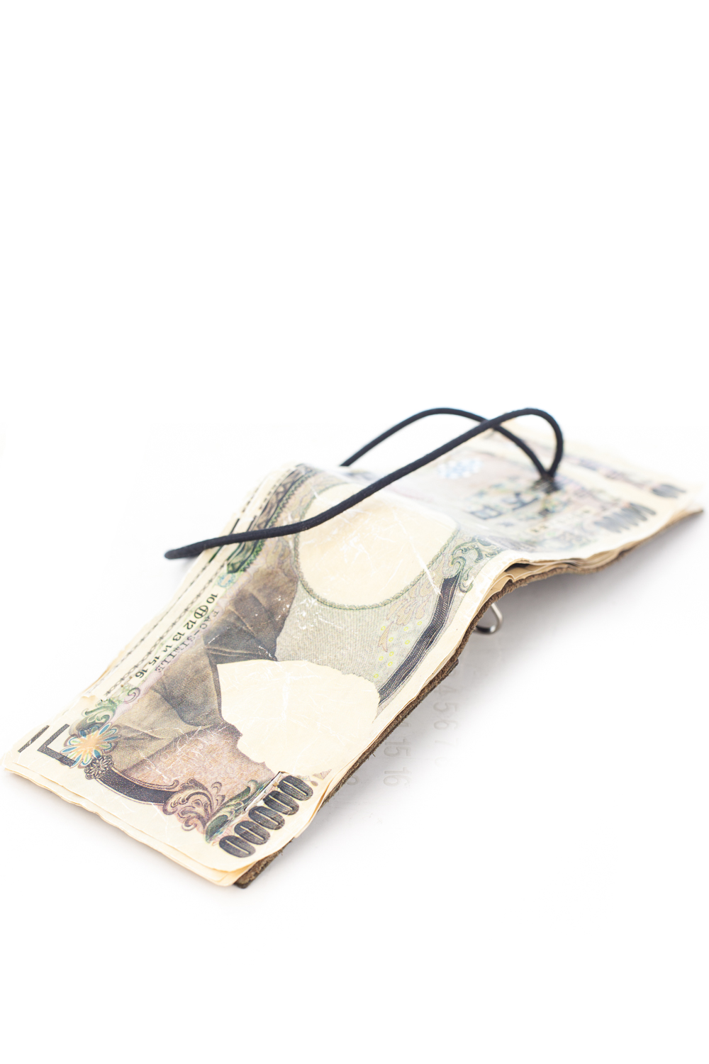 08 "Yen Bills" Elastic Band Bifold Key Wallet