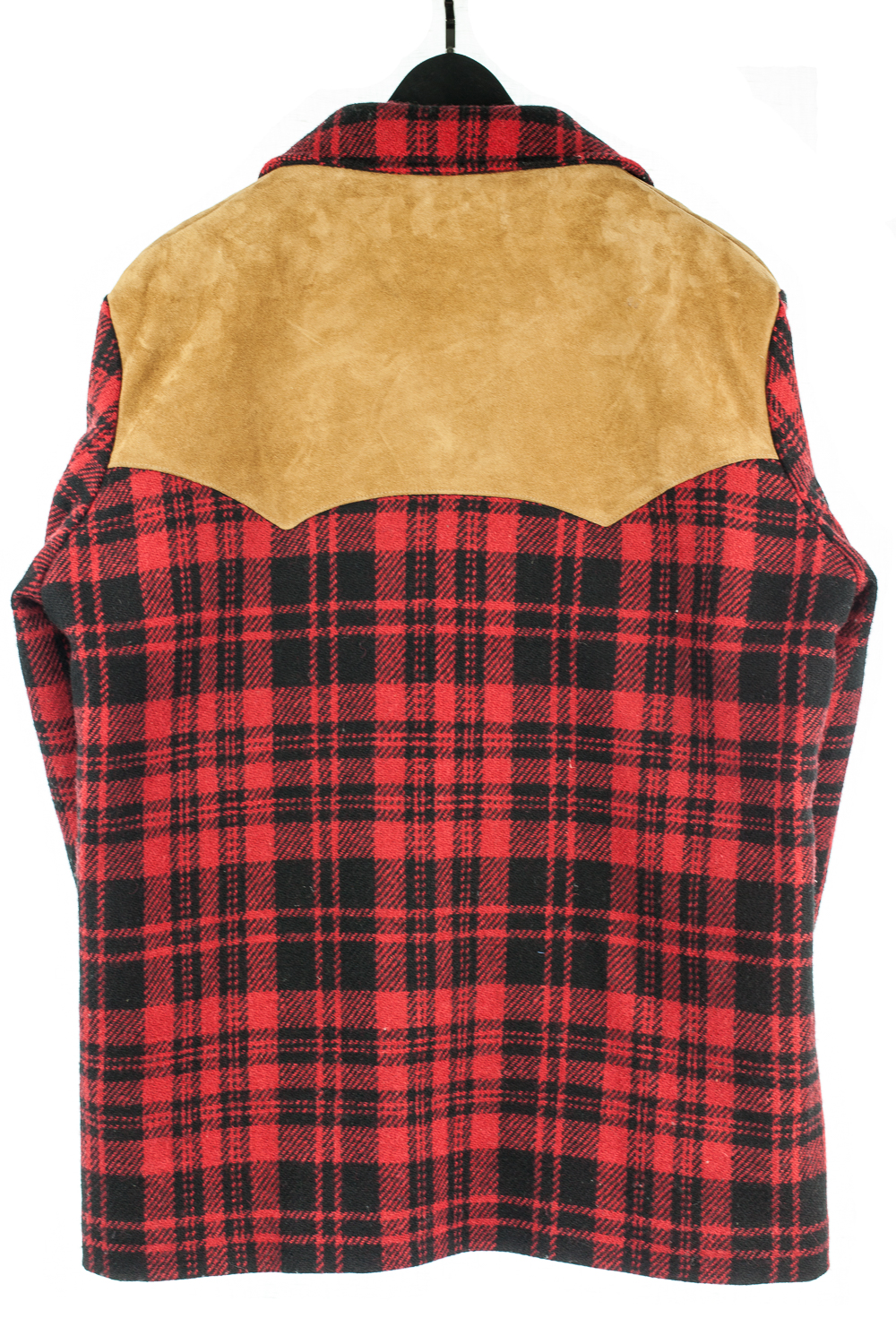FW14 Western Plaid Wool and Calf Suede Jacket