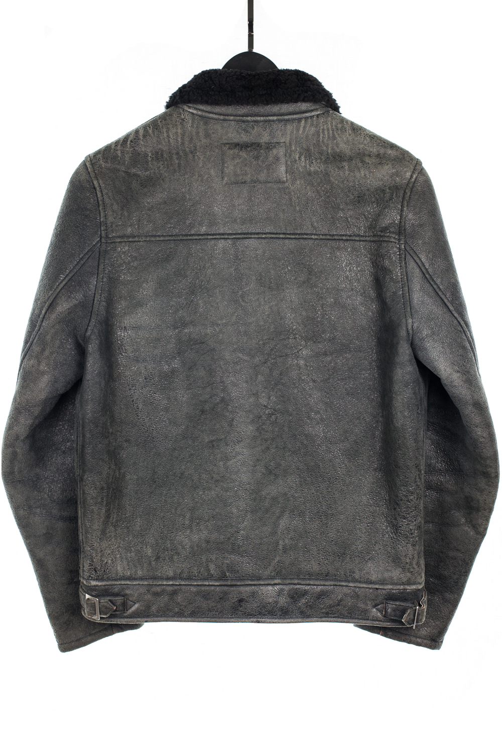 AW02 "Witch's Cell Division" Cracked Shearling Blouson