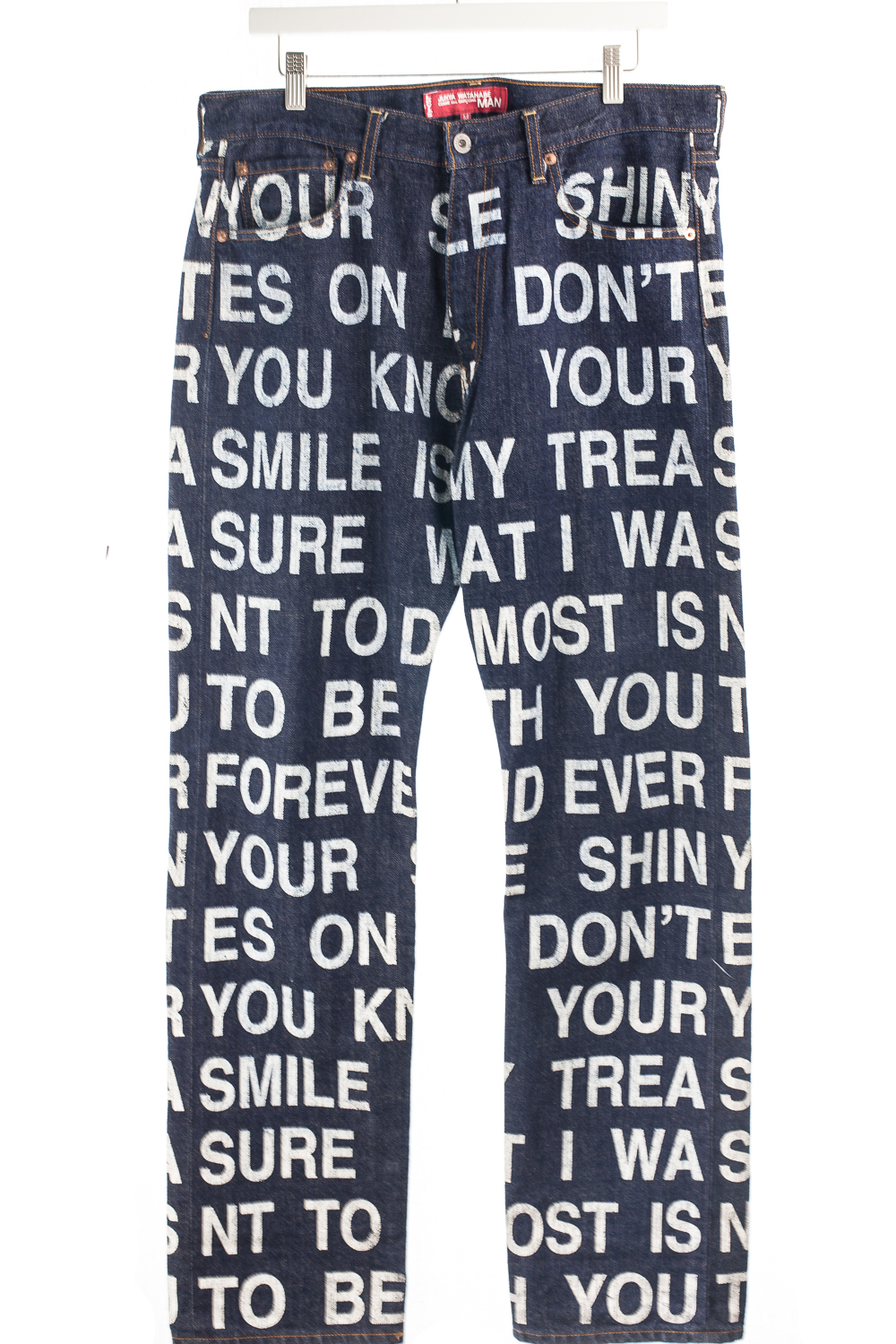 01 All Over Poem Denim Pants