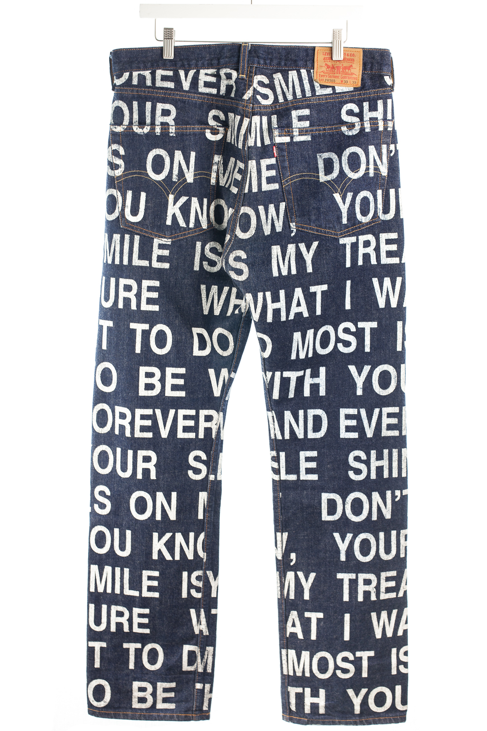 01 All Over Poem Denim Pants