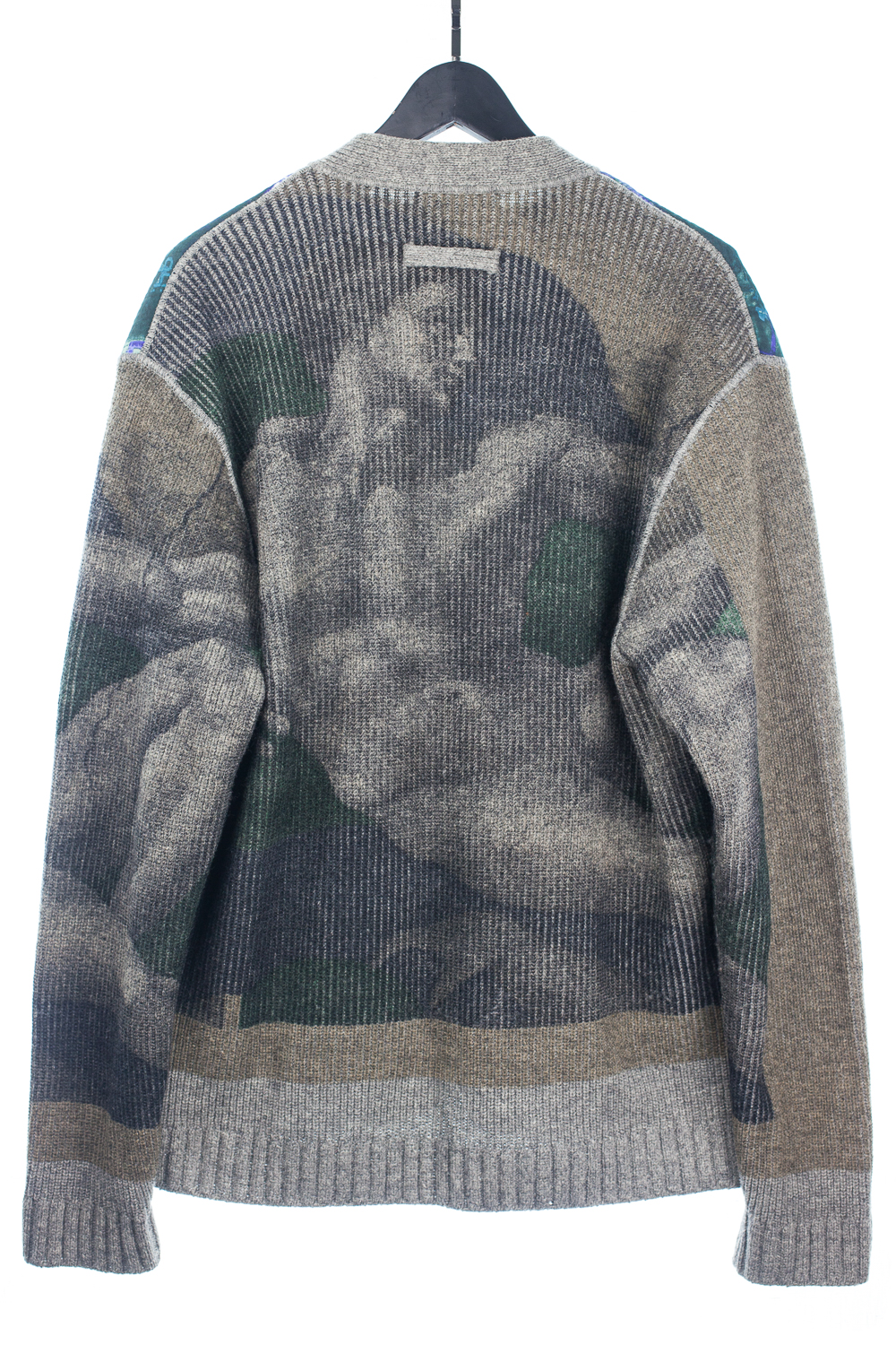 90s 'Creation of Adam' Printed Knit Cardigan