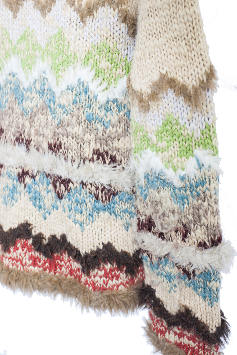 Shag Border Knit Sweater