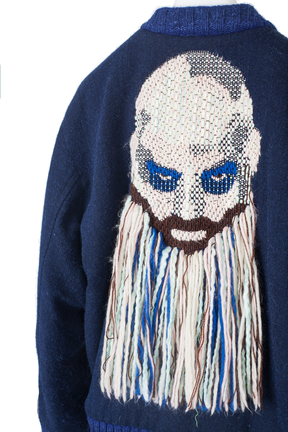 FW14 "Crossed Crocodiles Growl" Embroidered Wool "Face" Jacket