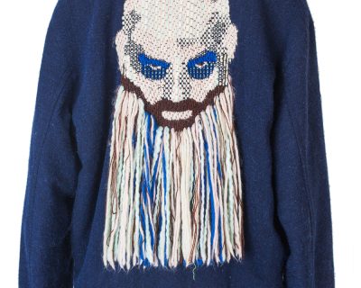 FW14 “Crossed Crocodiles Growl” Embroidered Wool “Face” Jacket
