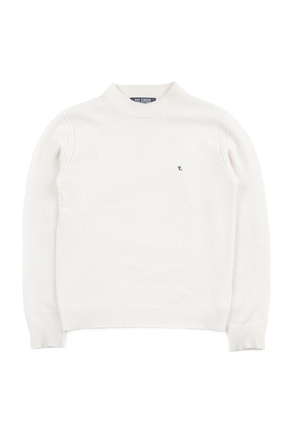 Fw09 Moc Neck Embroidered R Logo Knit