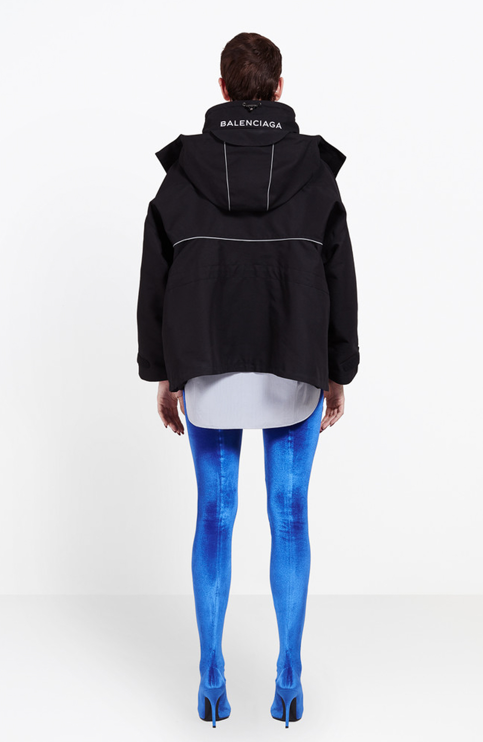 FW17 Ski Swing Hooded Shell Parka (Black)