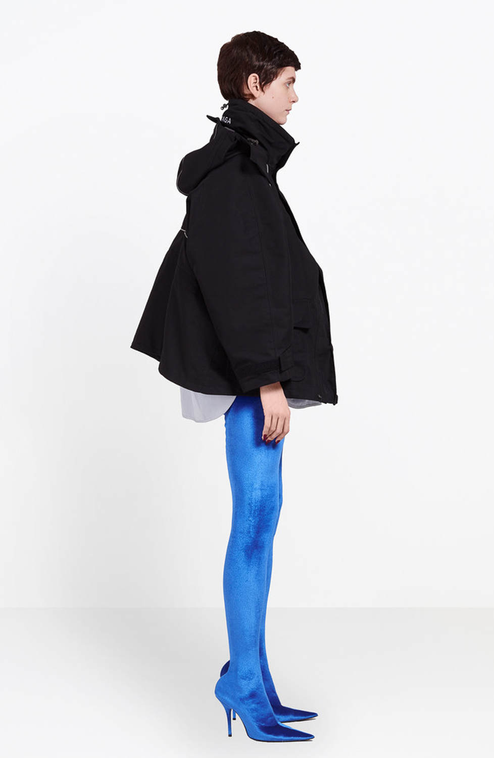 FW17 Ski Swing Hooded Shell Parka (Black)