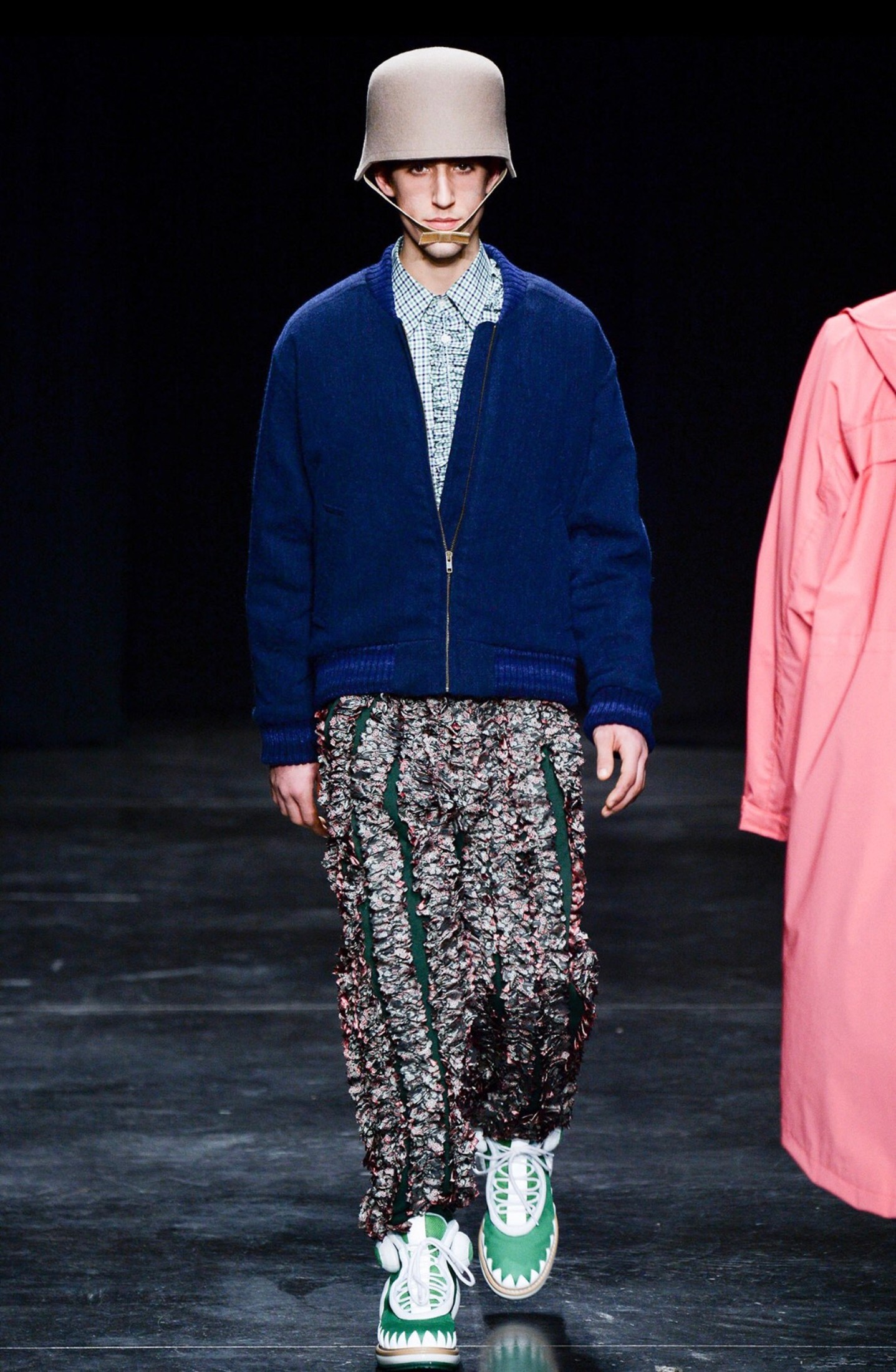 FW14 "Crossed Crocodiles Growl" Embroidered Wool "Face" Jacket