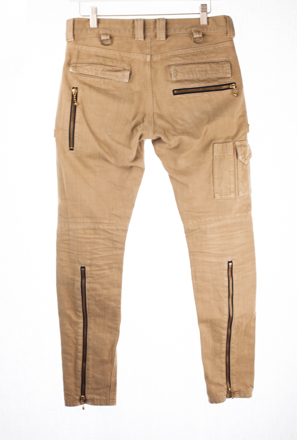 SS12 Tan Denim Biker/Moto Pants