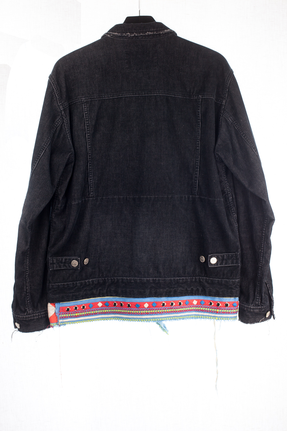 Scab Black Jean Jacket w/ Detail