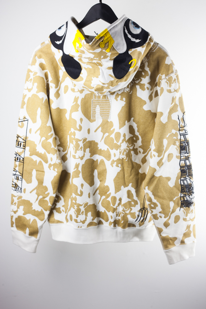 NWT/Bag 2009 Cow Hoodie Gold Zip Up