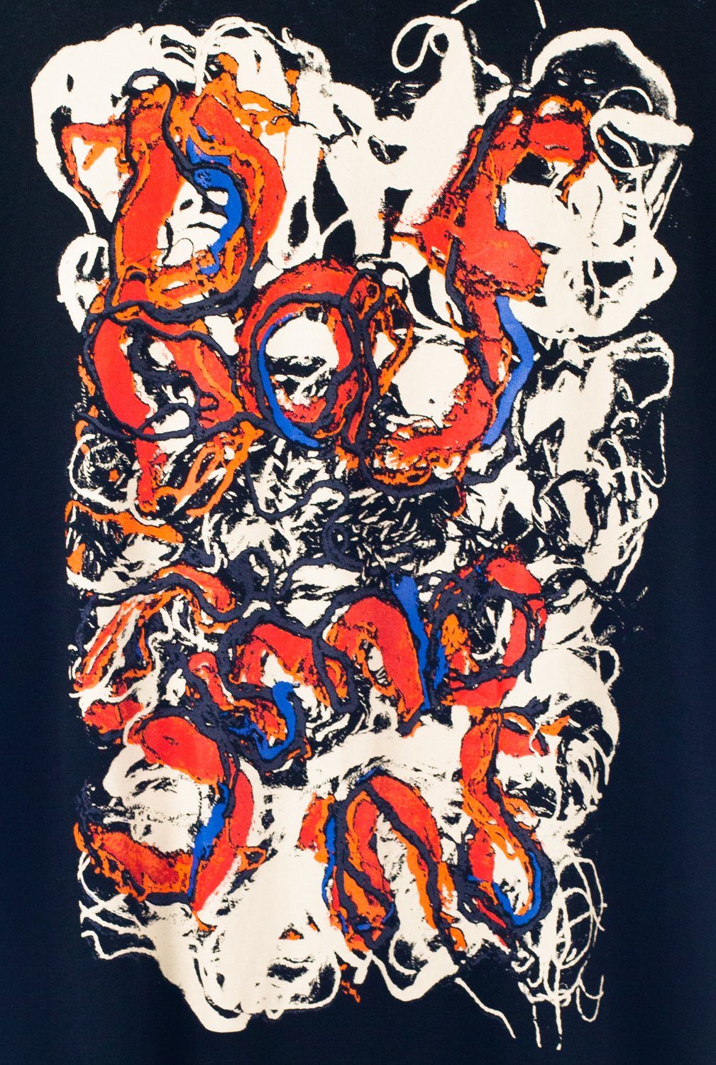 FW08 Abstract Spun Wool Graphic Shirt