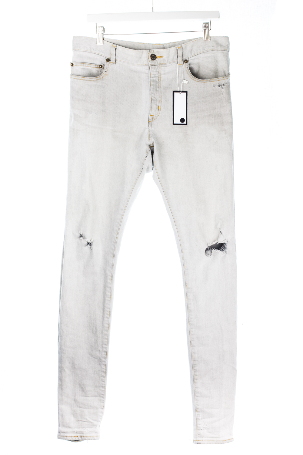 SS13 D02 Grey Washed Distressed Denim