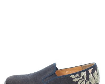 Ripple Sole Floral Canvas Slip Ons