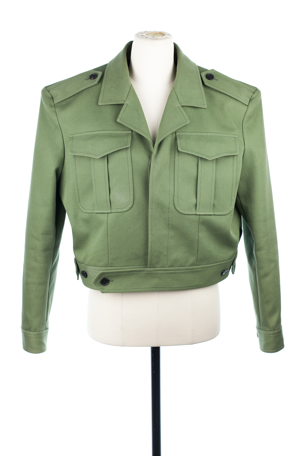 FW16 Demna Structured Cropped Military Jacket