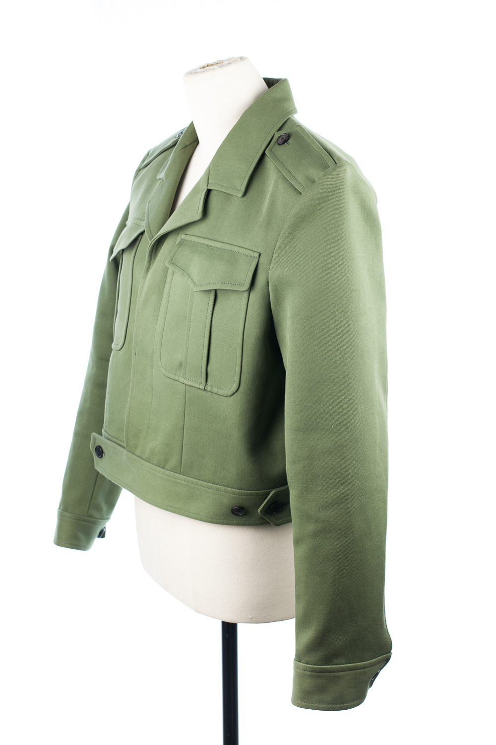 FW16 Demna Structured Cropped Military Jacket
