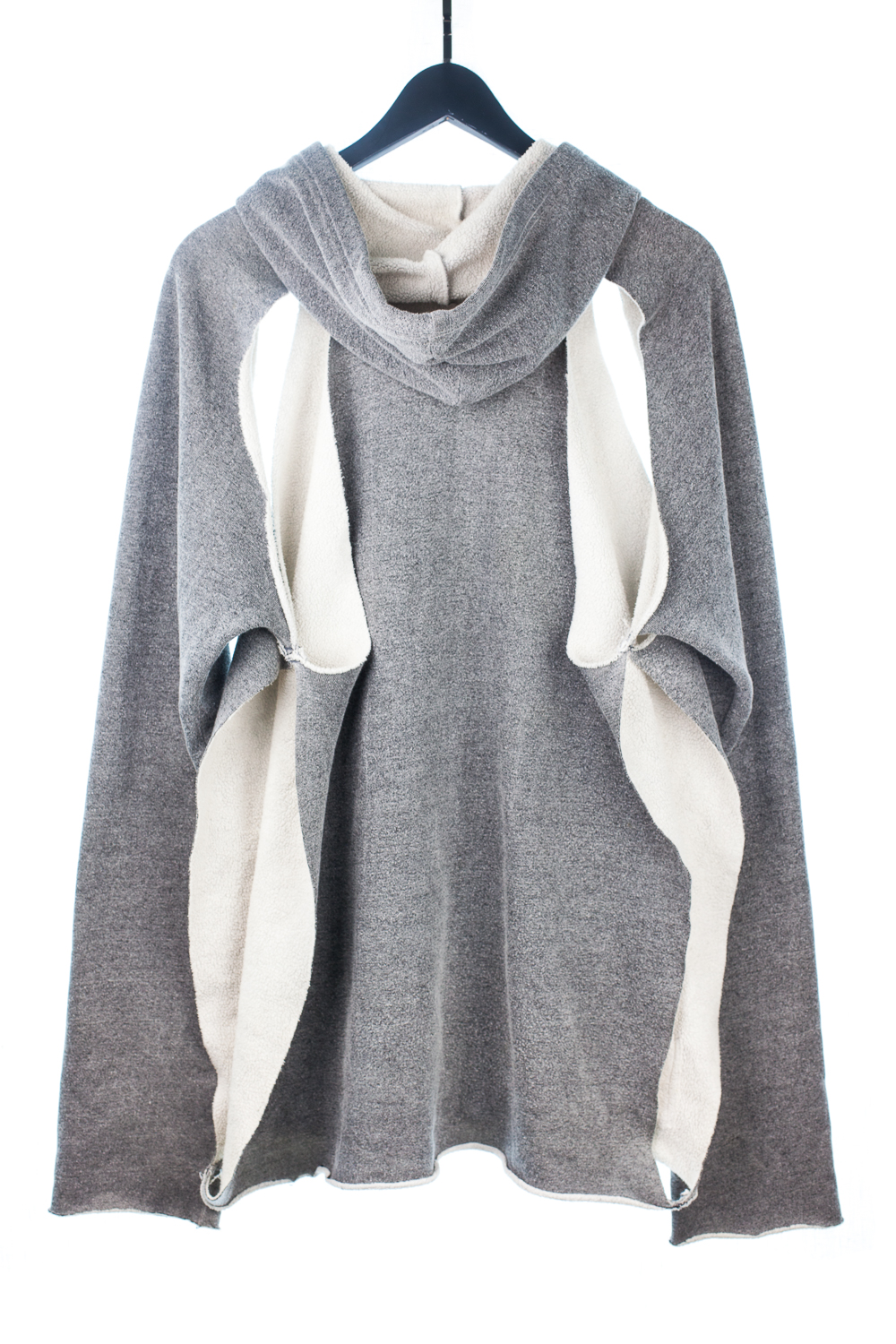 SS03 "Consumed" Grey Cutout Hooded Sweater