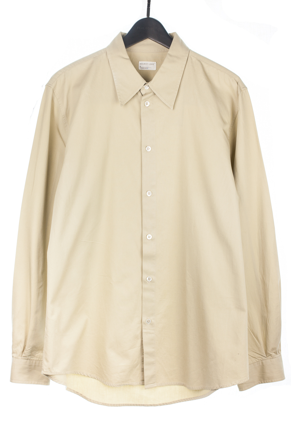 SS98 Khaki Back Stripe Military Button Up