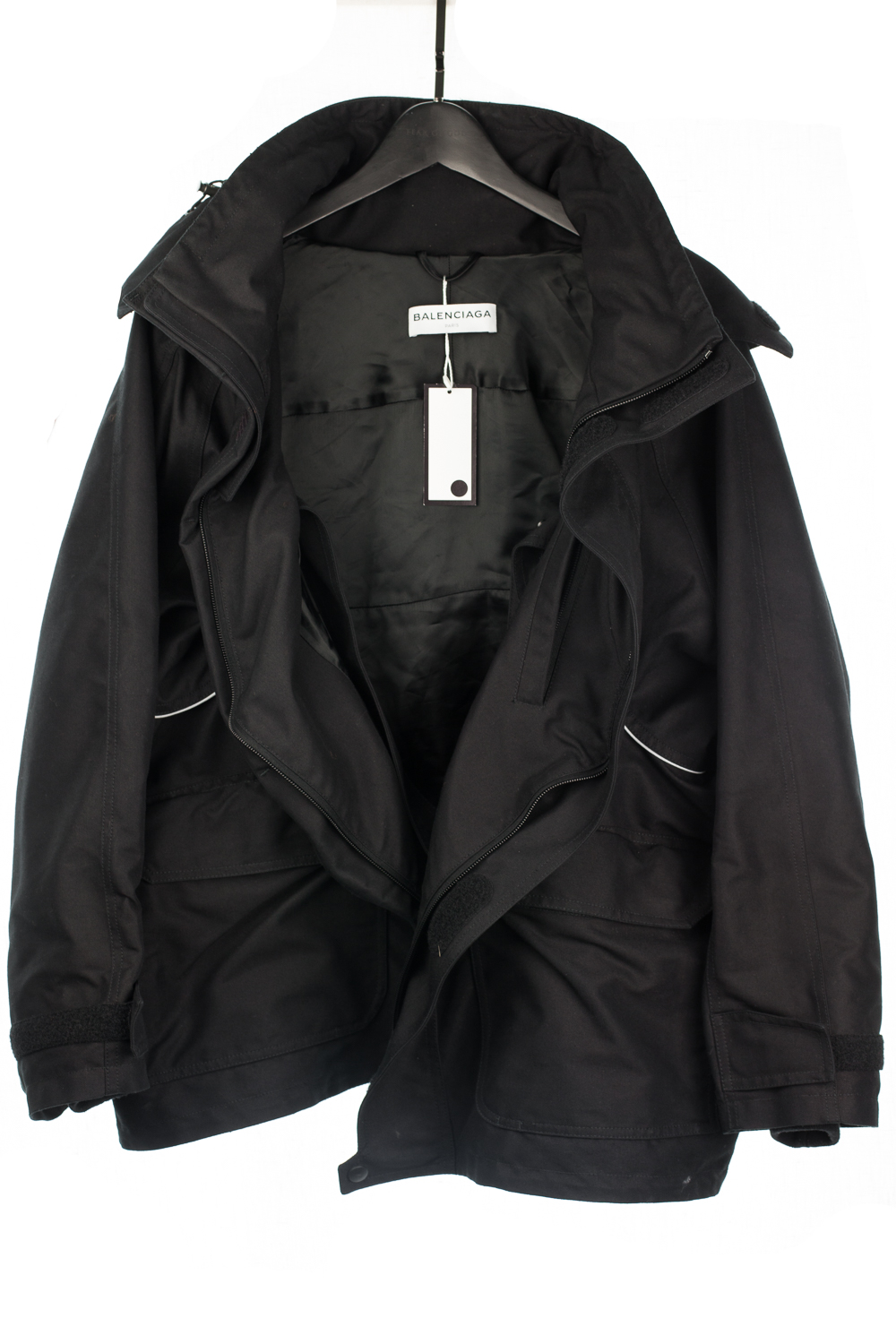 struktur Sentimental udpege FW17 Ski Swing Hooded Shell Parka (Black) | Horror Vacuo