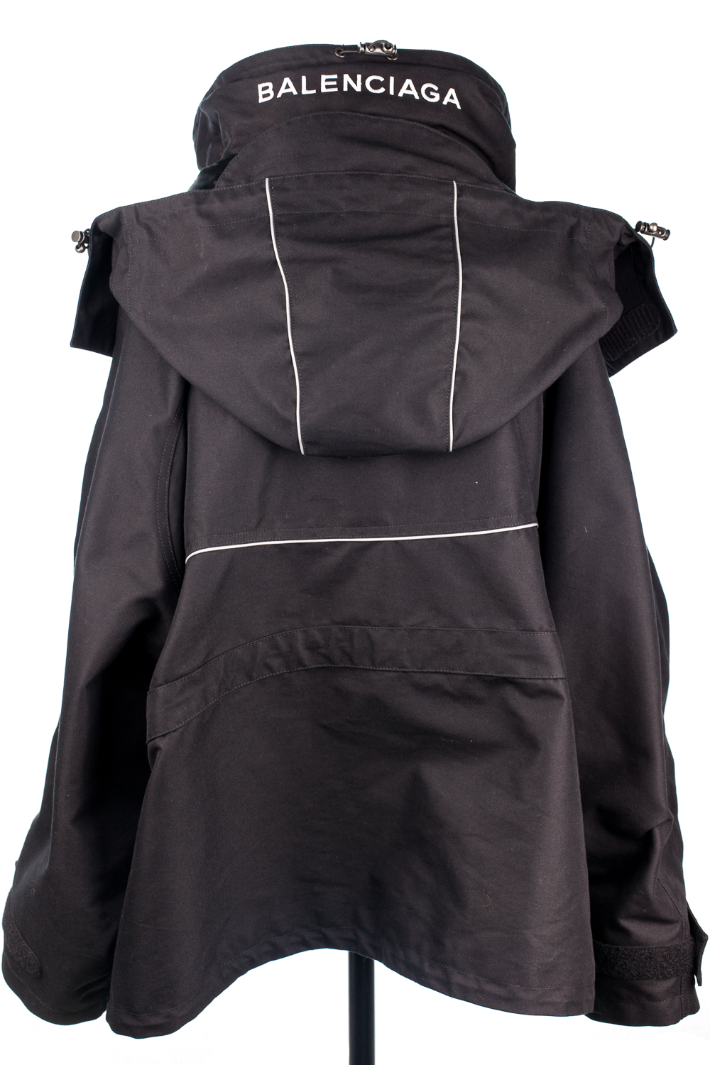 FW17 Ski Swing Hooded Shell Parka (Black)