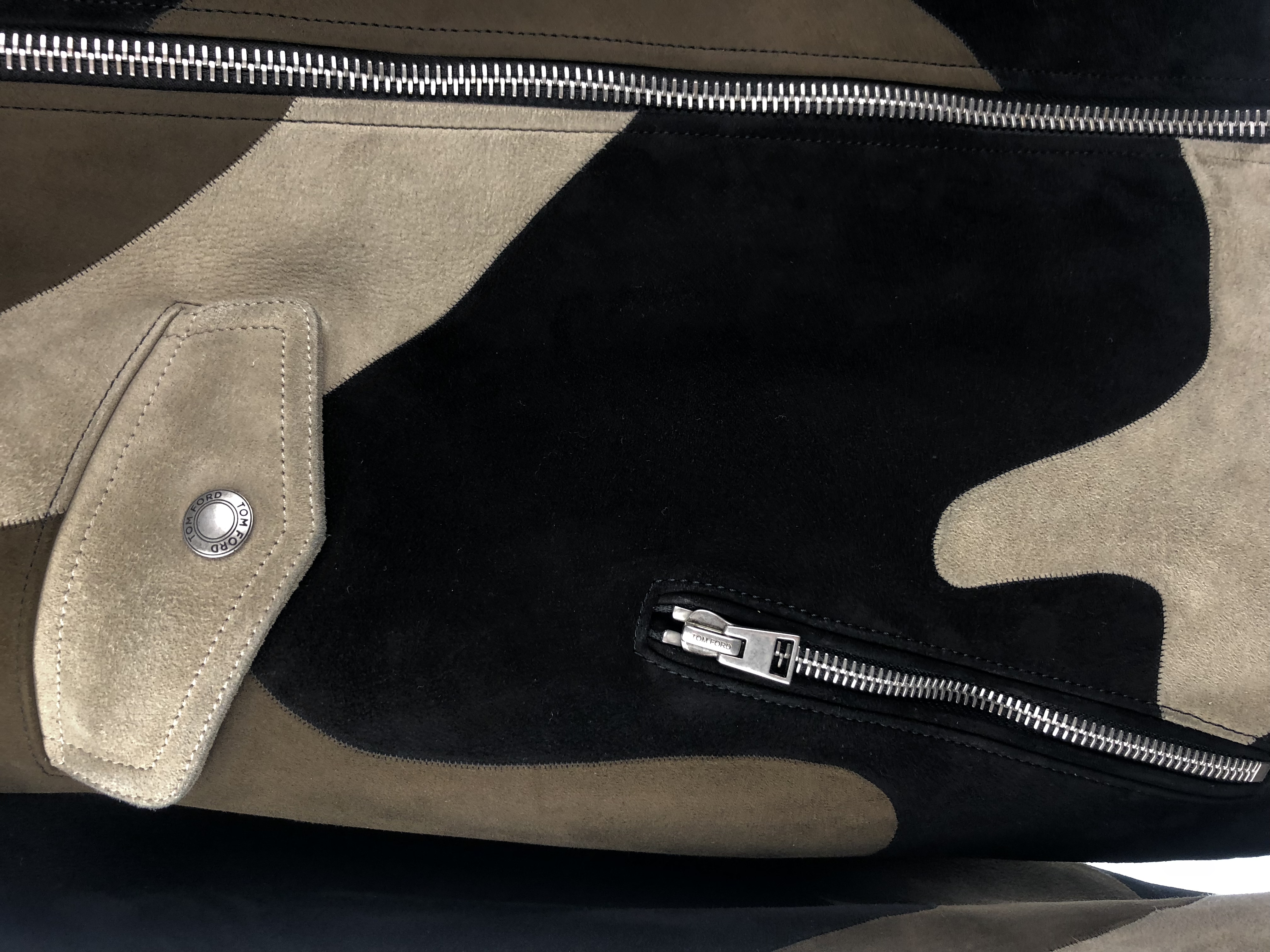 NWT SS16 Patchwork Lambsuede Jacket