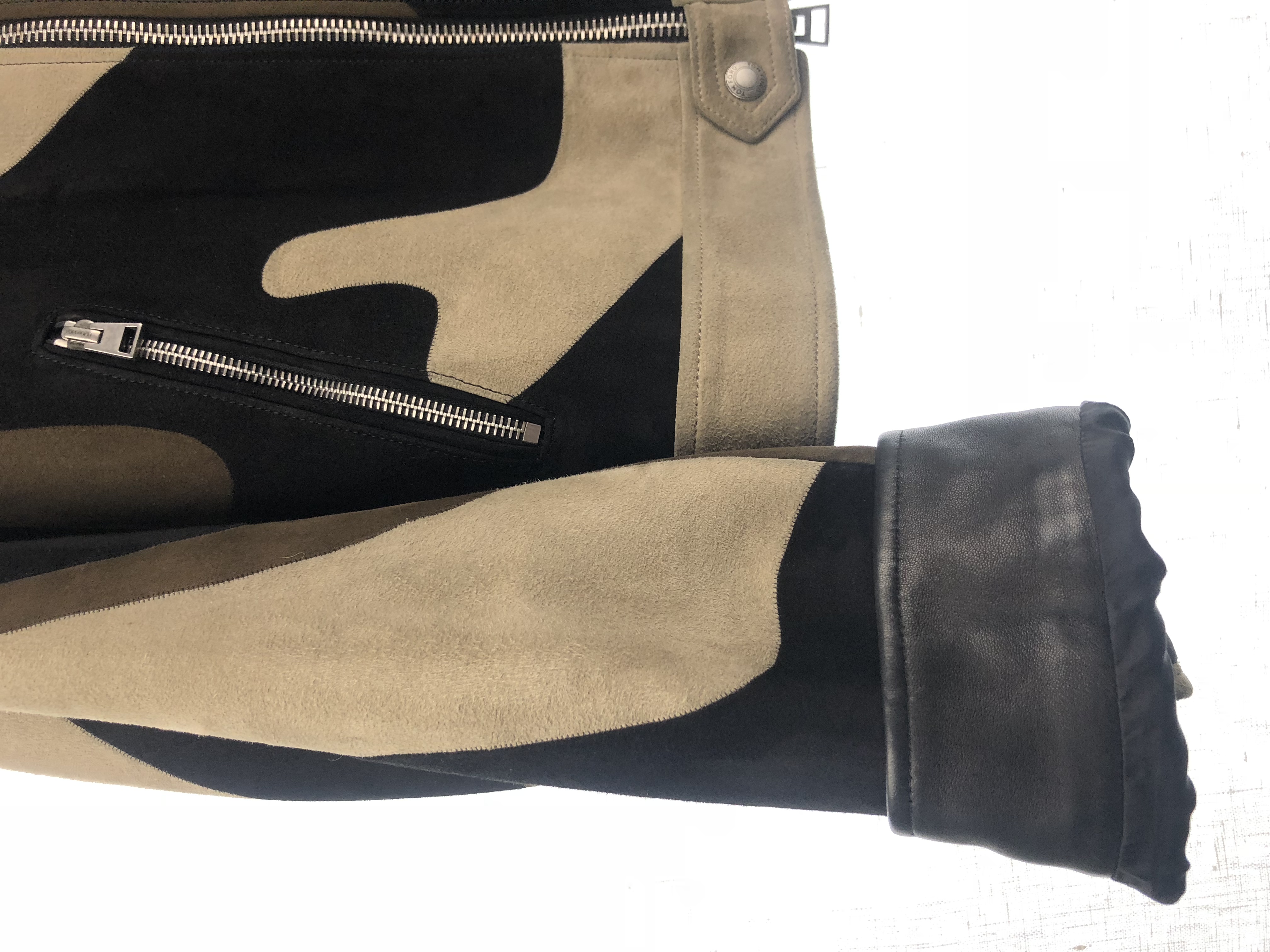 NWT SS16 Patchwork Lambsuede Jacket