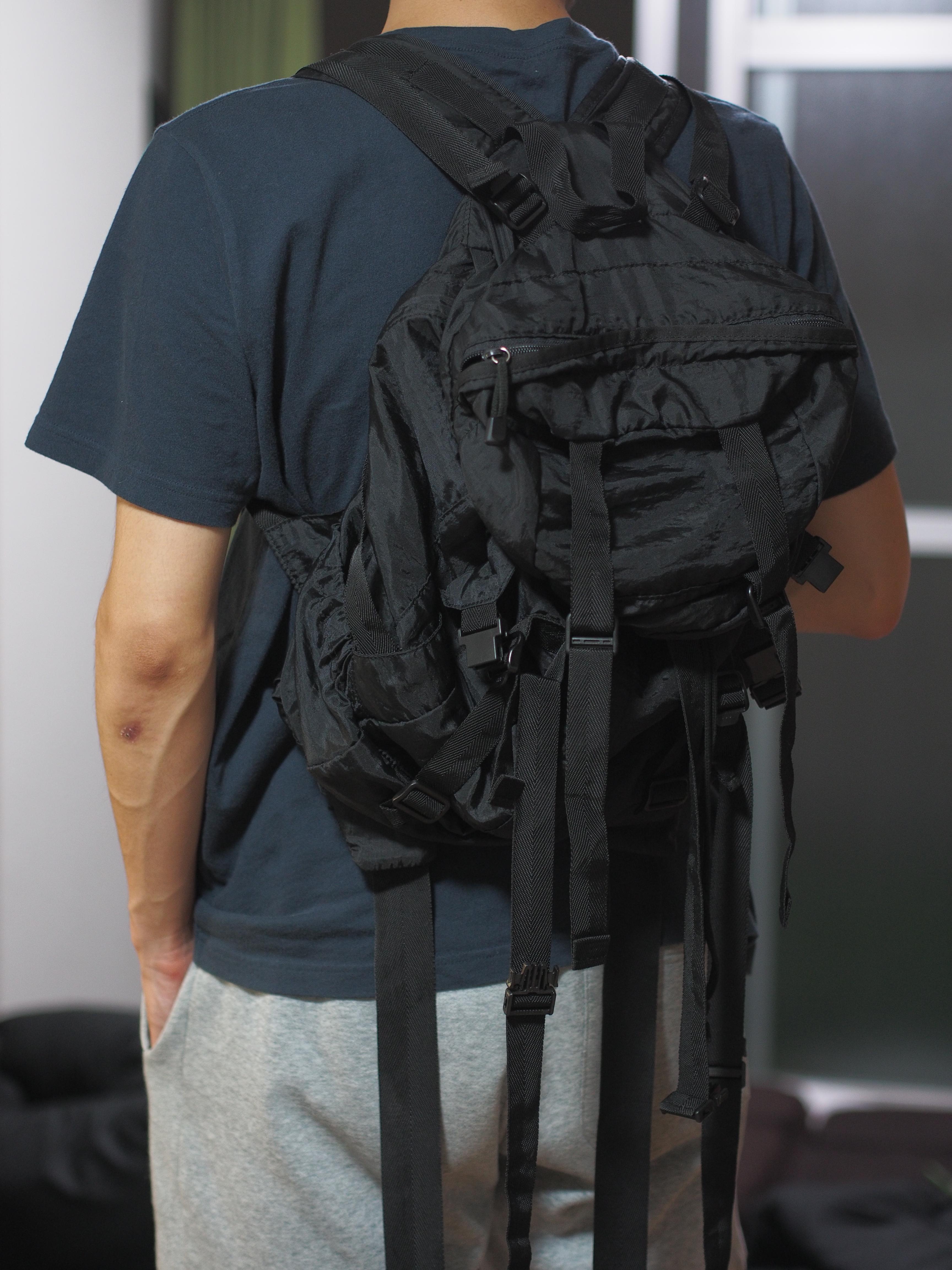 SS2002 Black Parachute Bag