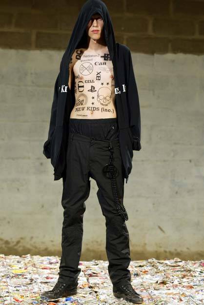 SS03 "Consumed" Grey Cutout Hooded Sweater